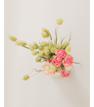 manojo de flores secas Love Pink detalle