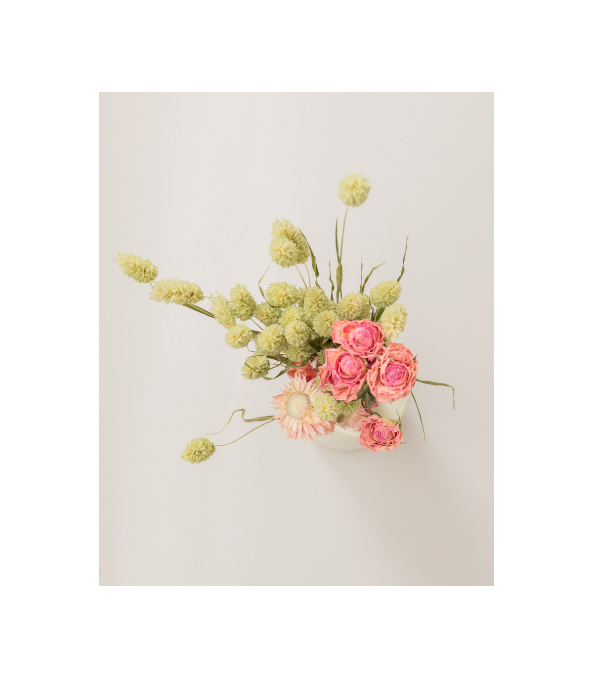 manojo de flores secas Love Pink detalle