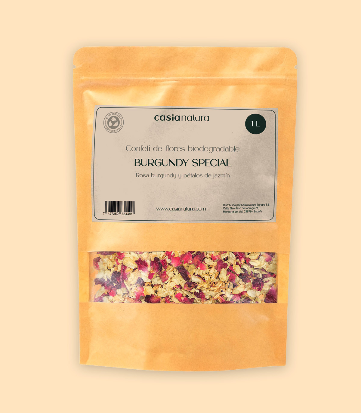 Burgundy Special - Biodegradable confetti of dried petals