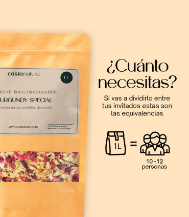 Burgundy Special - Biodegradable confetti of dried petals