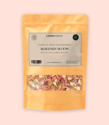Burgundy Bloom - Confeti biodegradable de pétalos secos