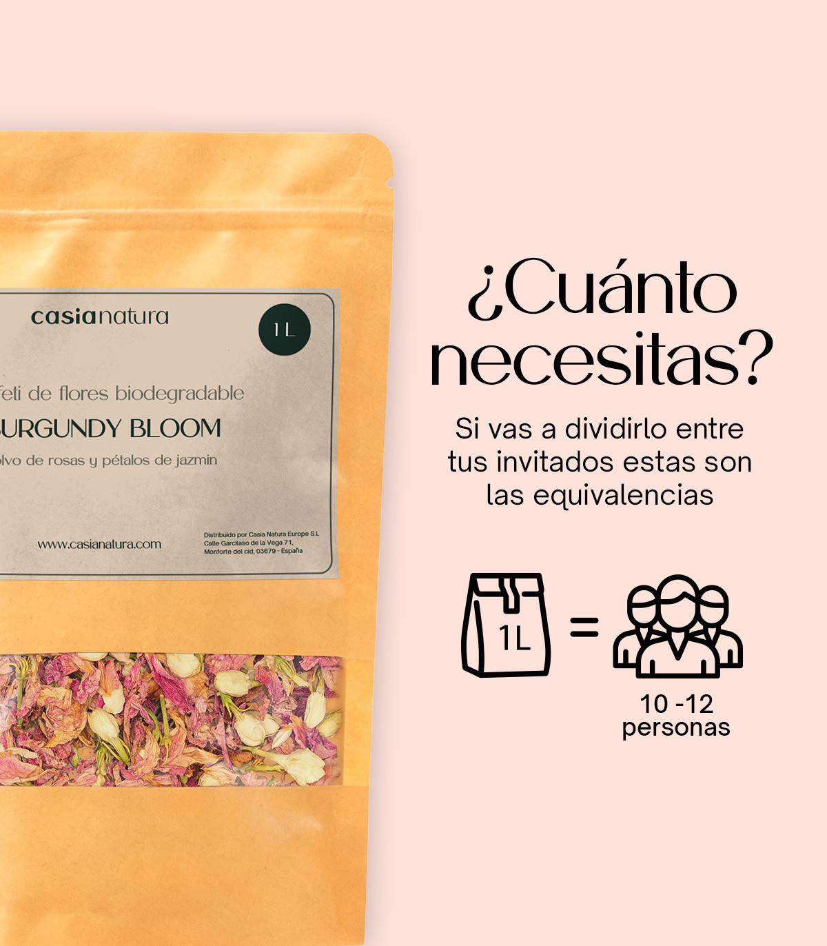 Burgundy Bloom - Biodegradable confetti of dried petals