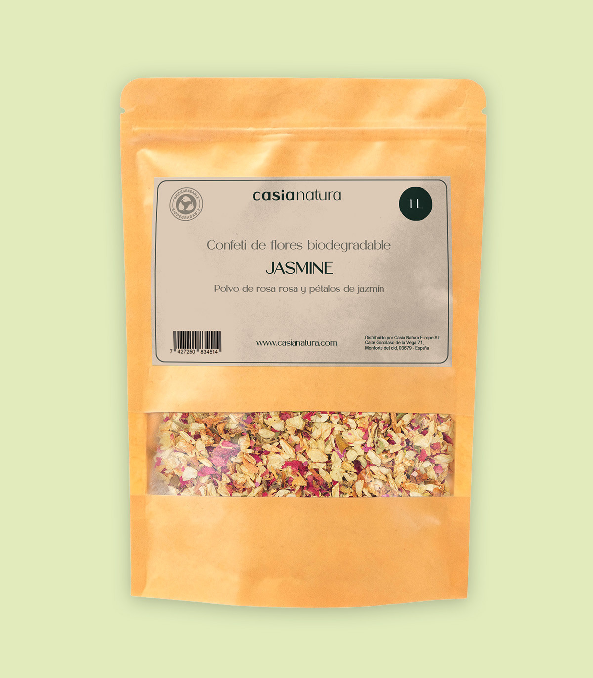 Jasmine - Biodegradable confetti of dried petals | 1L