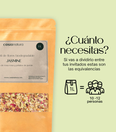 Jasmine - Biodegradable confetti of dried petals | 1L