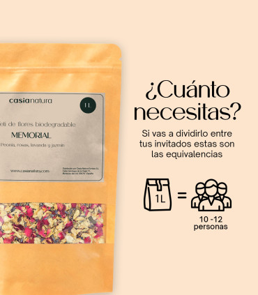 Memorial - Confeti biodegradable de pétalos secos