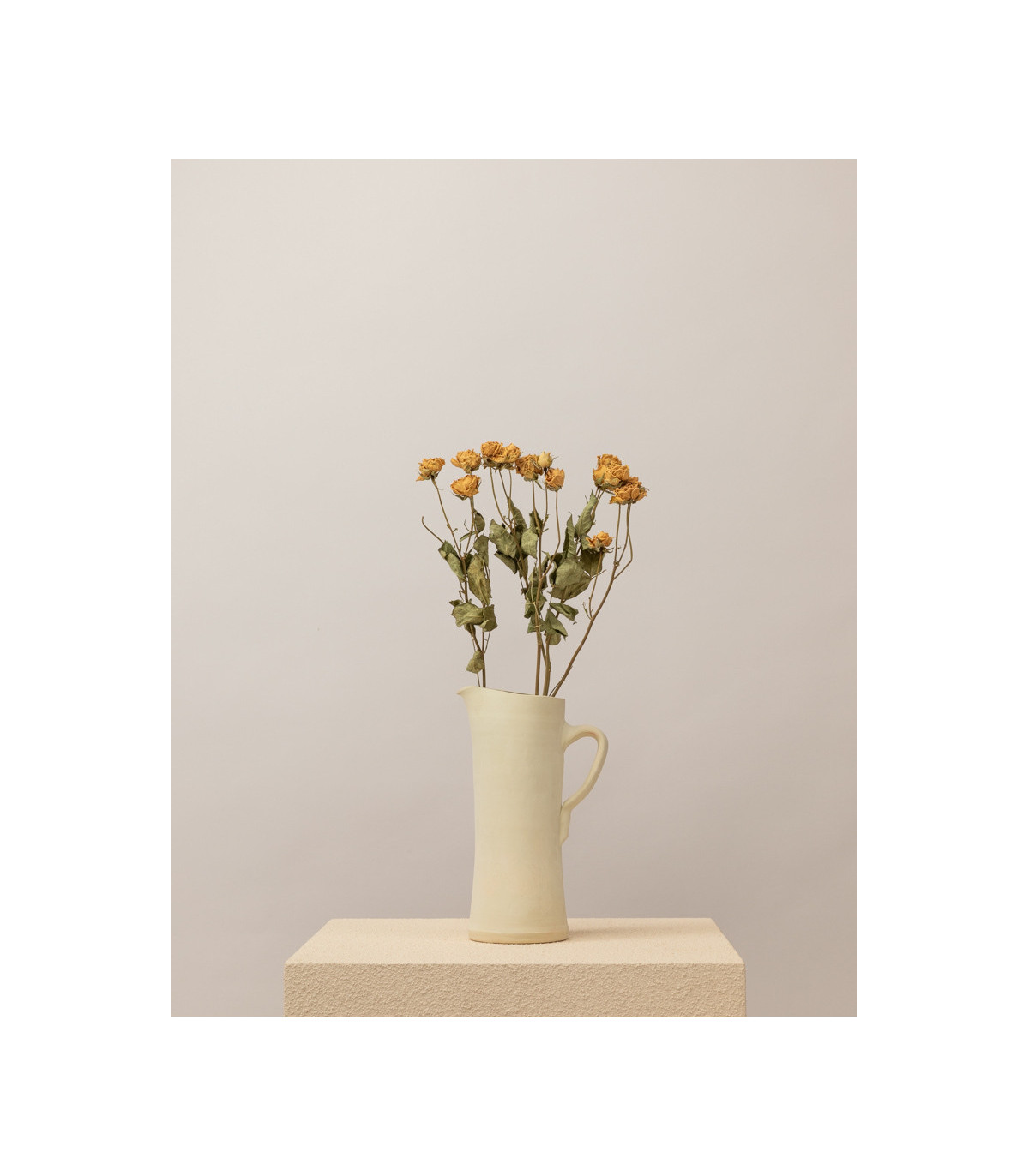 Natural white dried spray roses