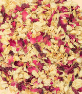 Detalle de los pétalos del confeti biodegradable Burgundy Special