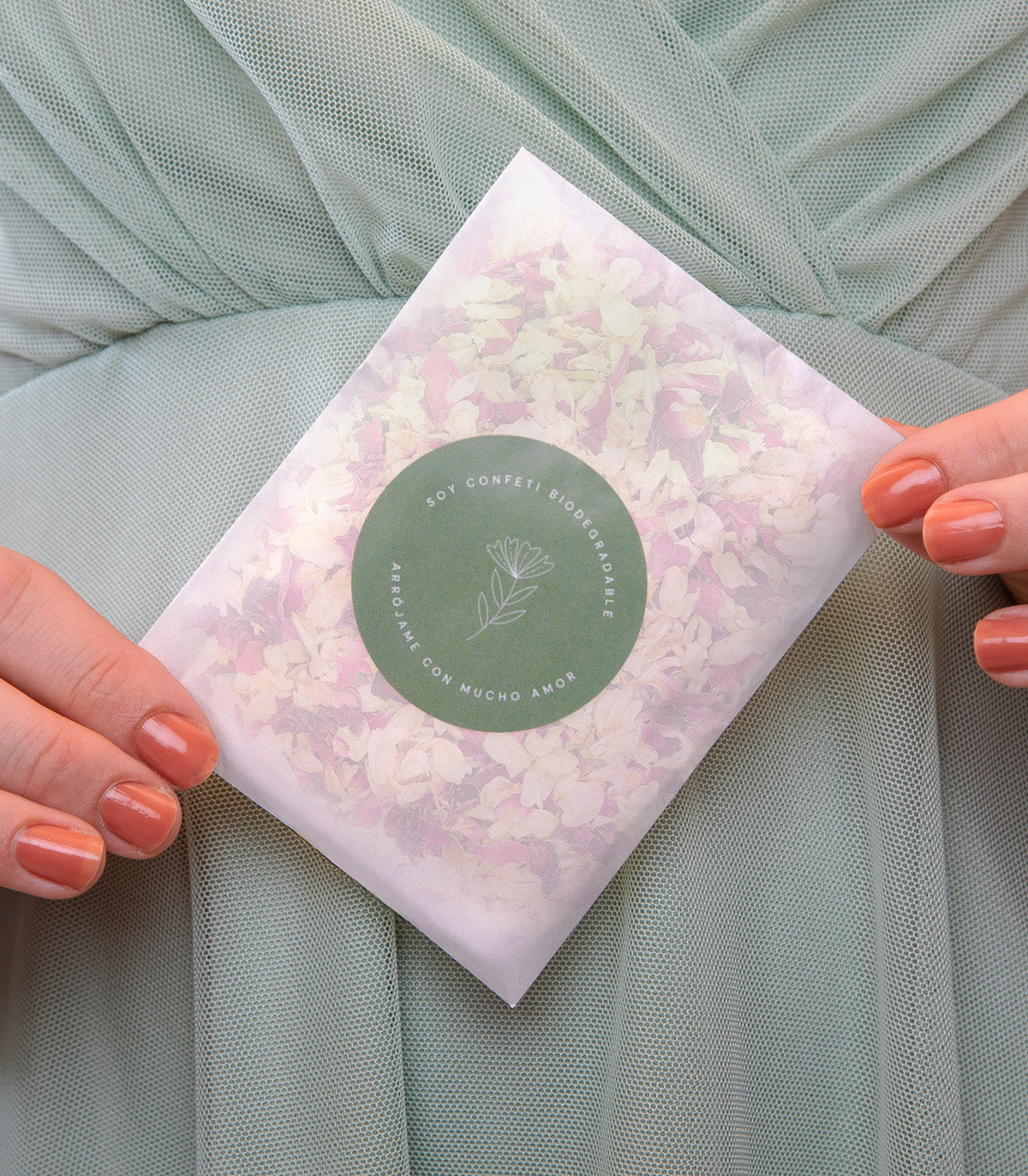 Sobre de confeti biodegradable Burgundy Special para boda